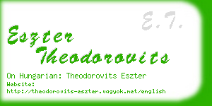 eszter theodorovits business card